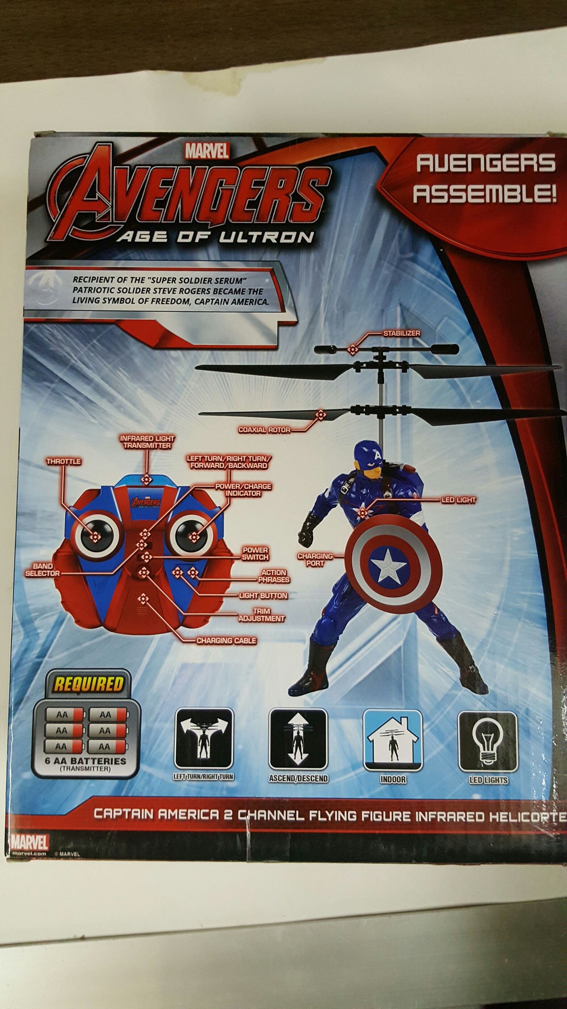 Captain America Helicopter - World Tech Toys (Avangers Age Of Ultron) action figure collectible [Barcode 12221684] - Main Image 2