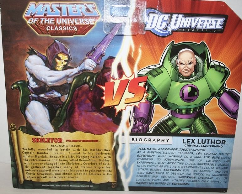 Lex Luthor vs Skeletor - Mattel (DC Universe vs Masters of the Universe Classics) action figure collectible [Barcode 027084832921] - Main Image 3