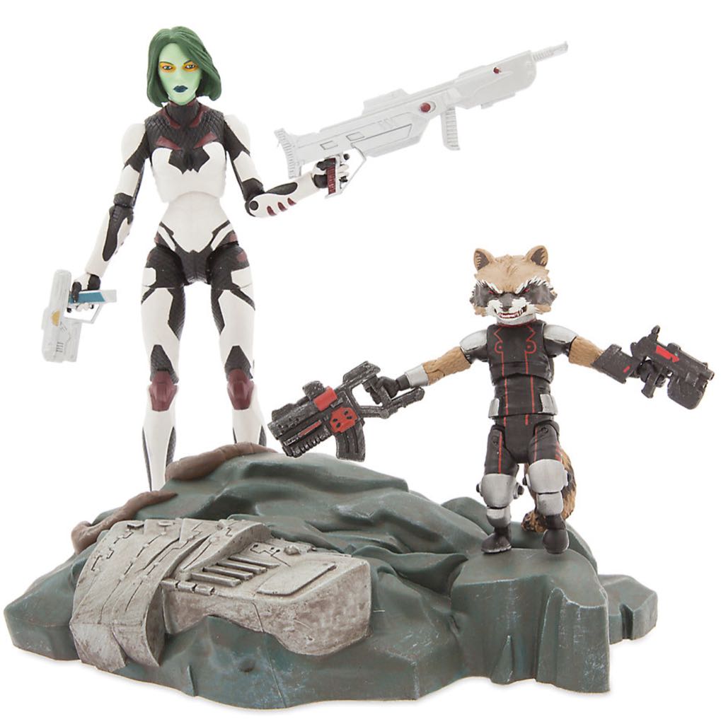 Guardians of The Galaxy Gamora & Rocket Raccoon - Diamond Select Toys (Marvel Select Disney) action figure collectible [Barcode 400000851495] - Main Image 2