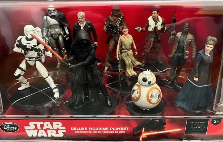 Star Wars: The Force Awakens:  Deluxe (10) Figurine Playset - Disney Store (Space/Sc-Fi) action figure collectible [Barcode 400009528947] - Main Image 2