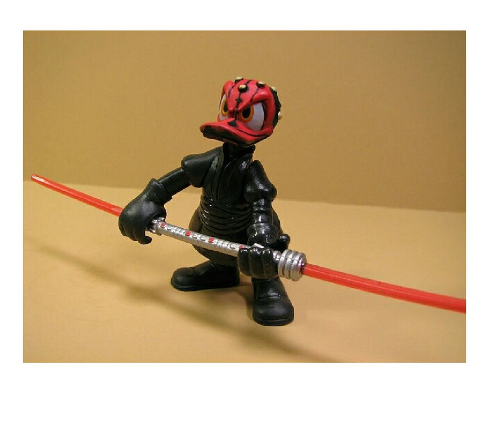 Disney Donald Duck As Darth Maul - Authentic Original Disney Parks (Disney Star Tours Series 2) action figure collectible [Barcode 400127736309] - Main Image 3