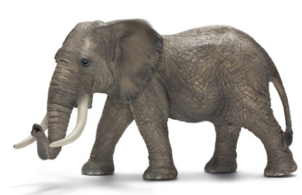 SCHLEICH ELEPHANT FIGURE 4” TALL X 6” LONG WITH TAG - Schleich (Wildlife) action figure collectible [Barcode 4005086143418] - Main Image 1
