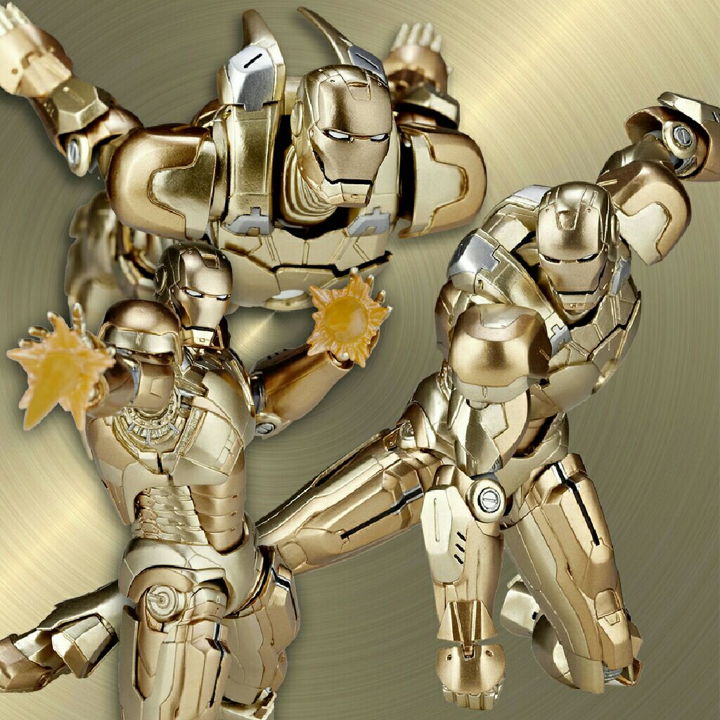 Revoltech Series No. 052- Super Poseable Action Figure 6” Marvel Ironman Mark21 - Revoltech (Ironman) action figure collectible [Barcode 4537807040633] - Main Image 2