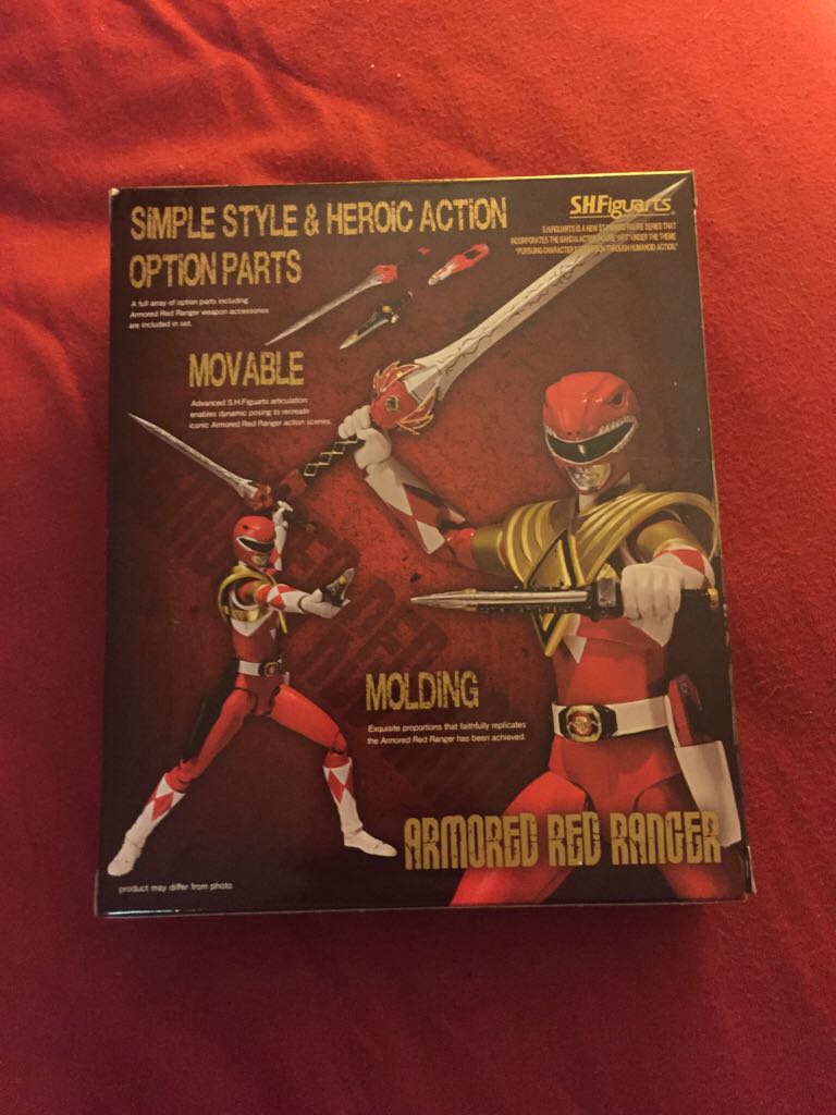 SH Figuarts /Armored Red Ranger / MMPR - Bandai Tamashii Nations (Mighty Morphin Power Rangers) action figure collectible [Barcode 4543112843807] - Main Image 2