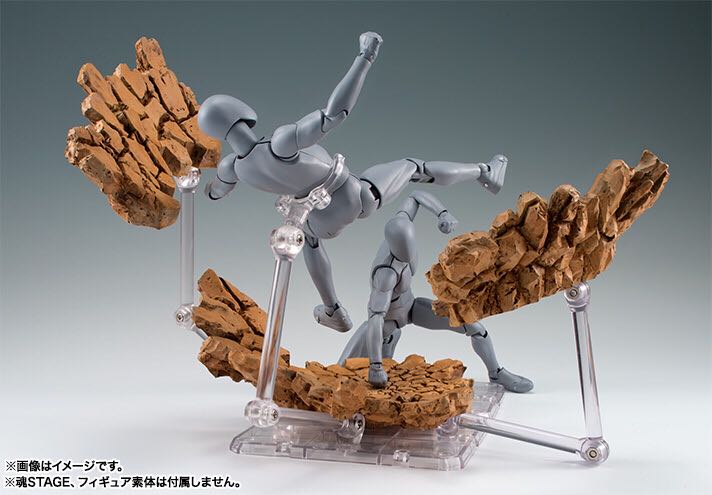 S.H.Figuarts: Tamashii Effect - Impact Stand Base Stage (Beige Version) - Bandai/Tamashii Nations (1/12 Scale Diorama Set) action figure collectible [Barcode 4543112856128] - Main Image 2