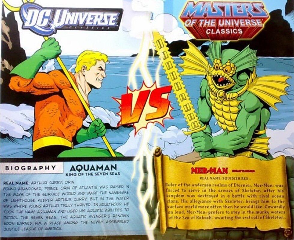 Aquaman vs Mer-Man - Mattel (DC Universe vs Masters of the Universe Classics) action figure collectible [Barcode 027084934755] - Main Image 3