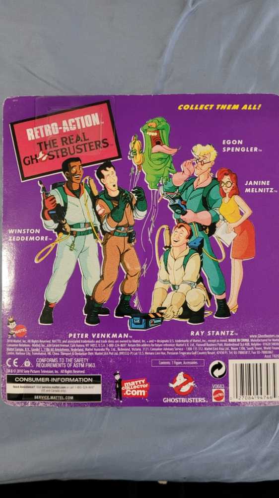 The Real Ghostbusters: Peter Venkman  - Mattel (The Real Ghostbusters) action figure collectible [Barcode 027084947465] - Main Image 2