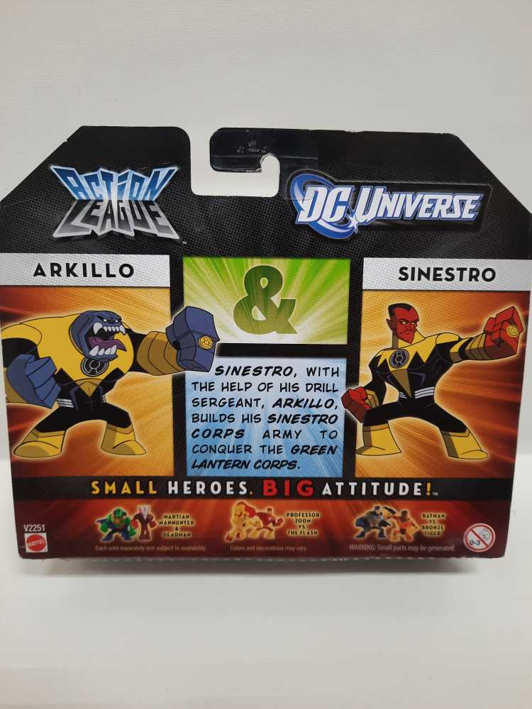 Arkillo & Sinestro  (DC Universe: Action League: 3”) action figure collectible [Barcode 027084959628] - Main Image 2