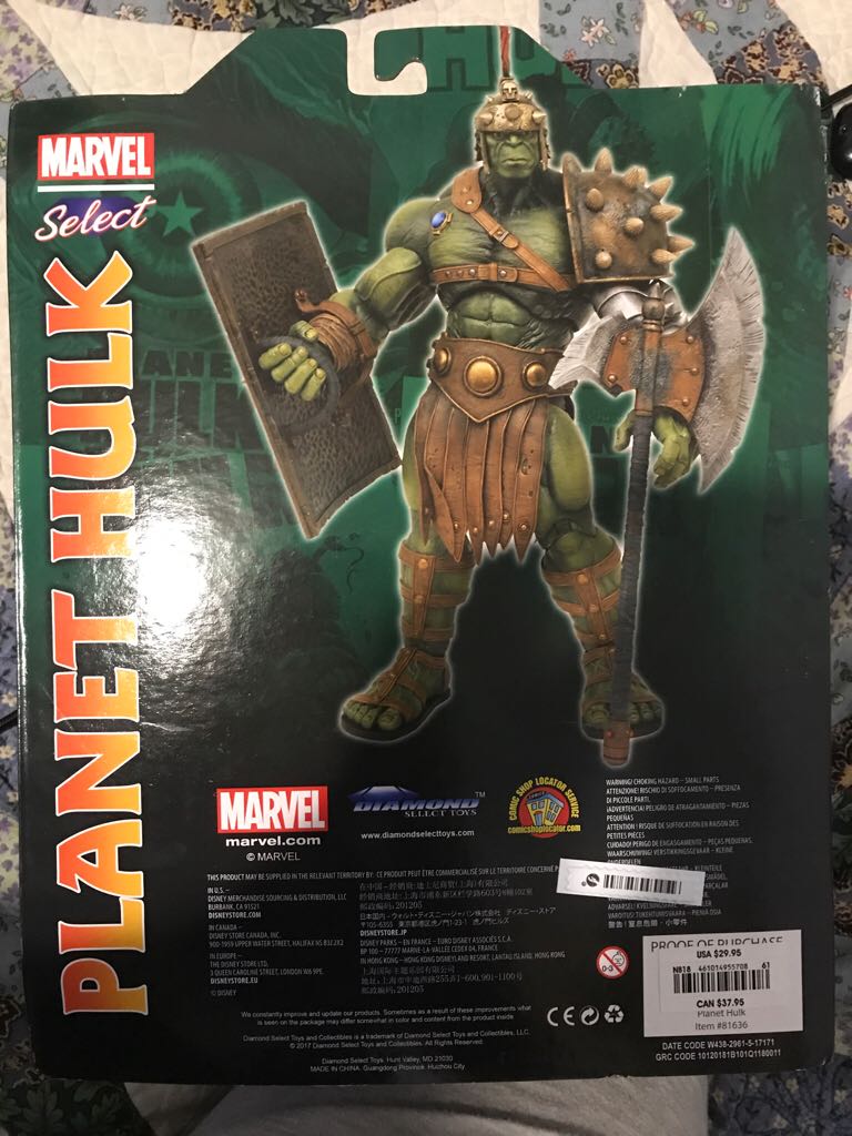 HULK/ Planet Hulk - Marvel Select (Marvel Select Disney) action figure collectible [Barcode 461014955708] - Main Image 2