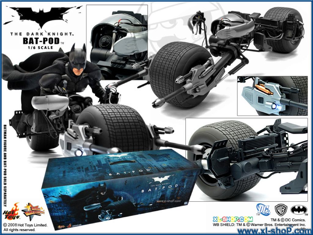 Bat-Pod The Dark Knight - Hot Toys (Movie Masterpiece Series) action figure collectible [Barcode 4897011172149] - Main Image 2