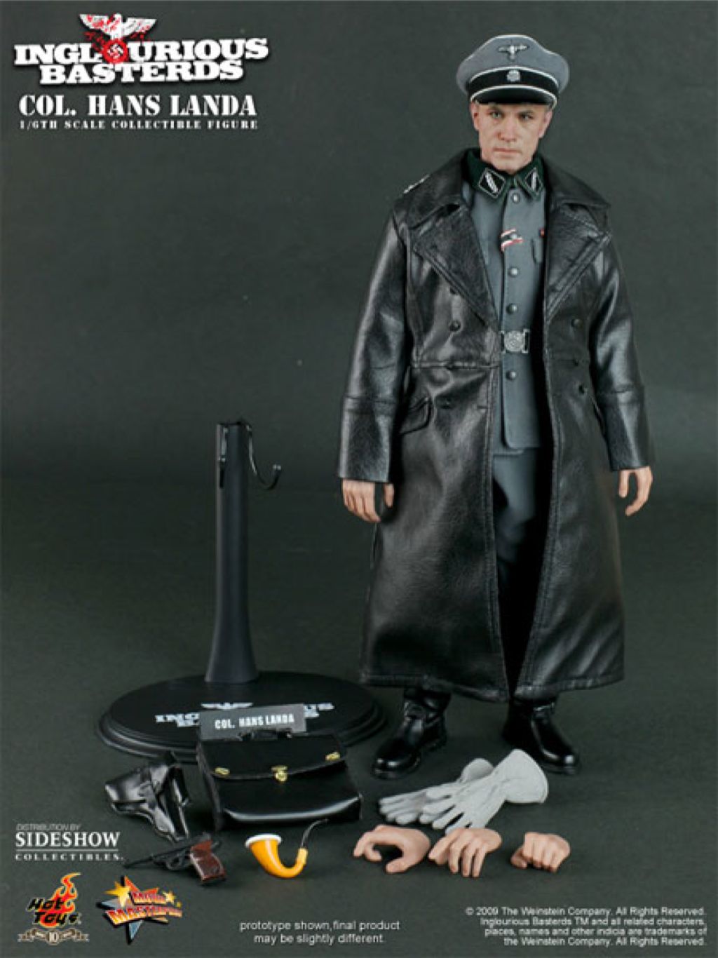 Col. Hans Landa Inglorious Basterds - Hot Toys (MMS 134 Movie Masterpiece) action figure collectible [Barcode 4897011173580] - Main Image 2