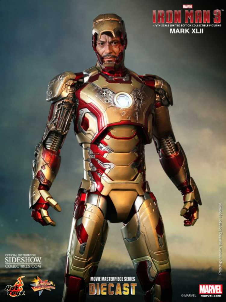 Mark XLII  Iron Man  - Hot Toys (Iron Man 3) action figure collectible [Barcode 4897011175102] - Main Image 3