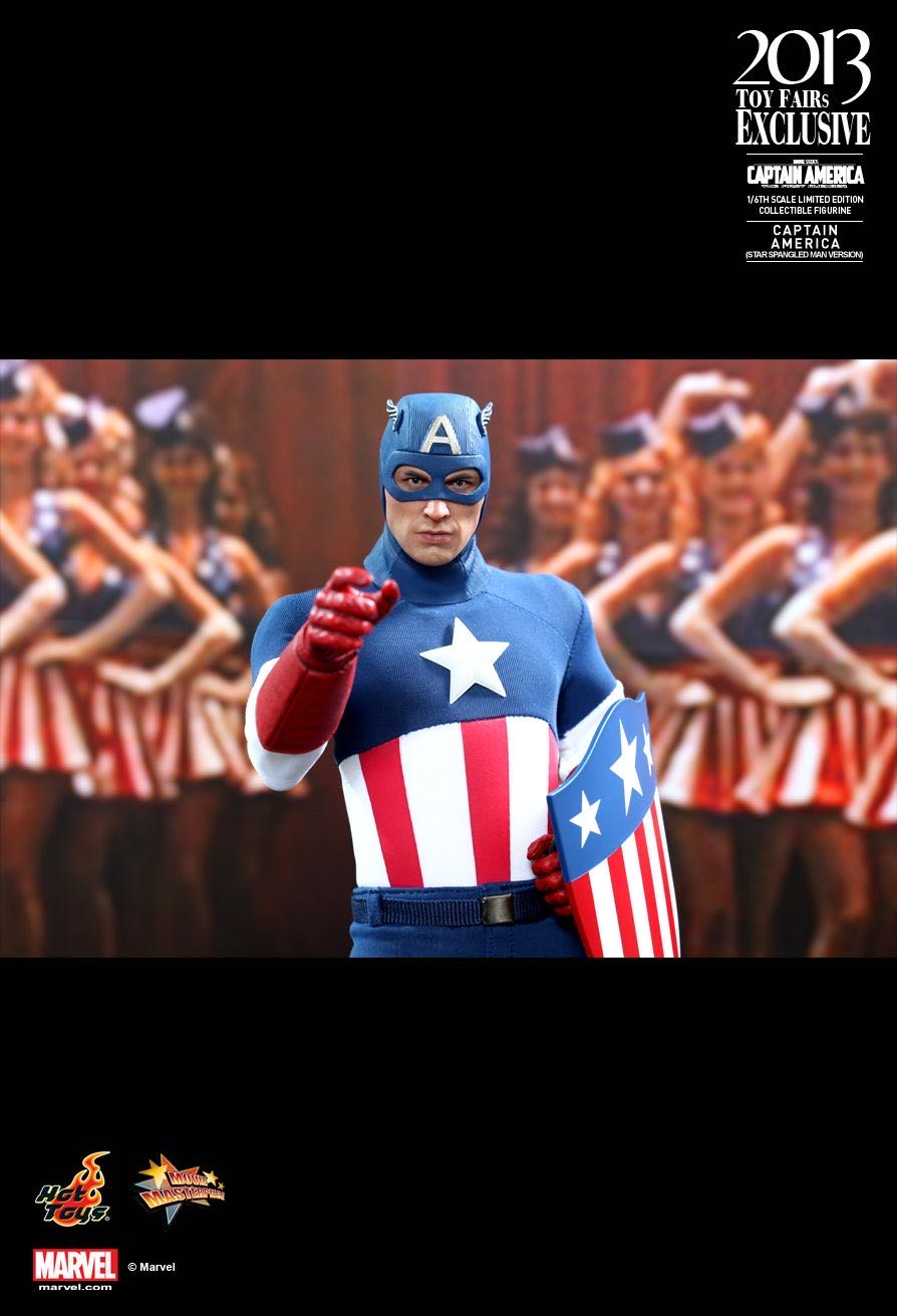 Captain America (Star-Spangled Man Edition) - Hot Toys (Captain America: The First Avenger (2011)) action figure collectible [Barcode 4897011175201] - Main Image 2