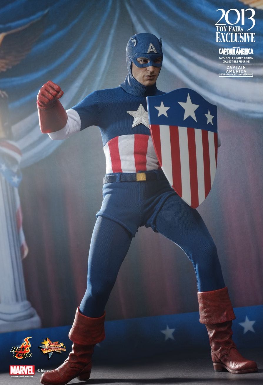 Captain America (Star-Spangled Man Edition) - Hot Toys (Captain America: The First Avenger (2011)) action figure collectible [Barcode 4897011175201] - Main Image 4