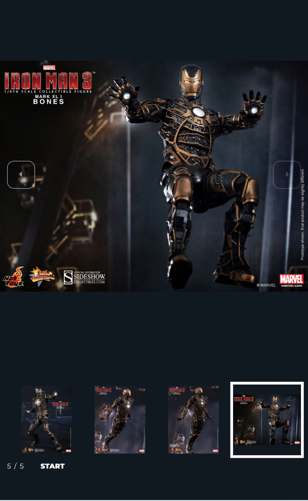 Ironman Bones Mark 41 Hot Toys - Hot Toys (Ironman 3) action figure collectible [Barcode 4897011176048] - Main Image 4