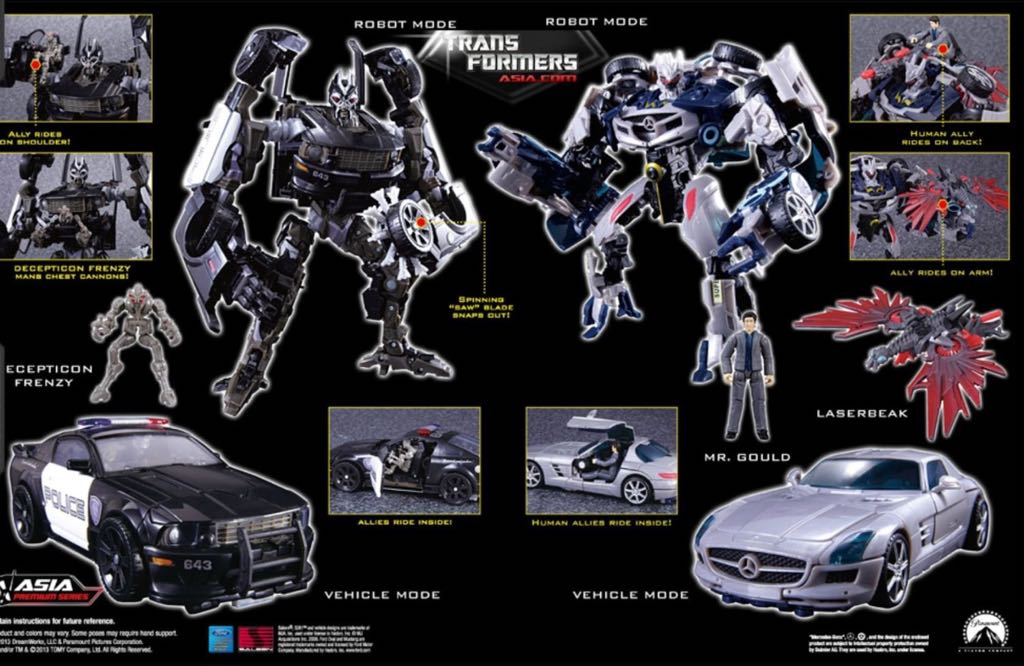 Transformers DOTM APS-03 Barricade & Soundwave w/ Mini Boombox Exclusive USA  (Transformers Asia Premium) action figure collectible [Barcode 4904810826057] - Main Image 2