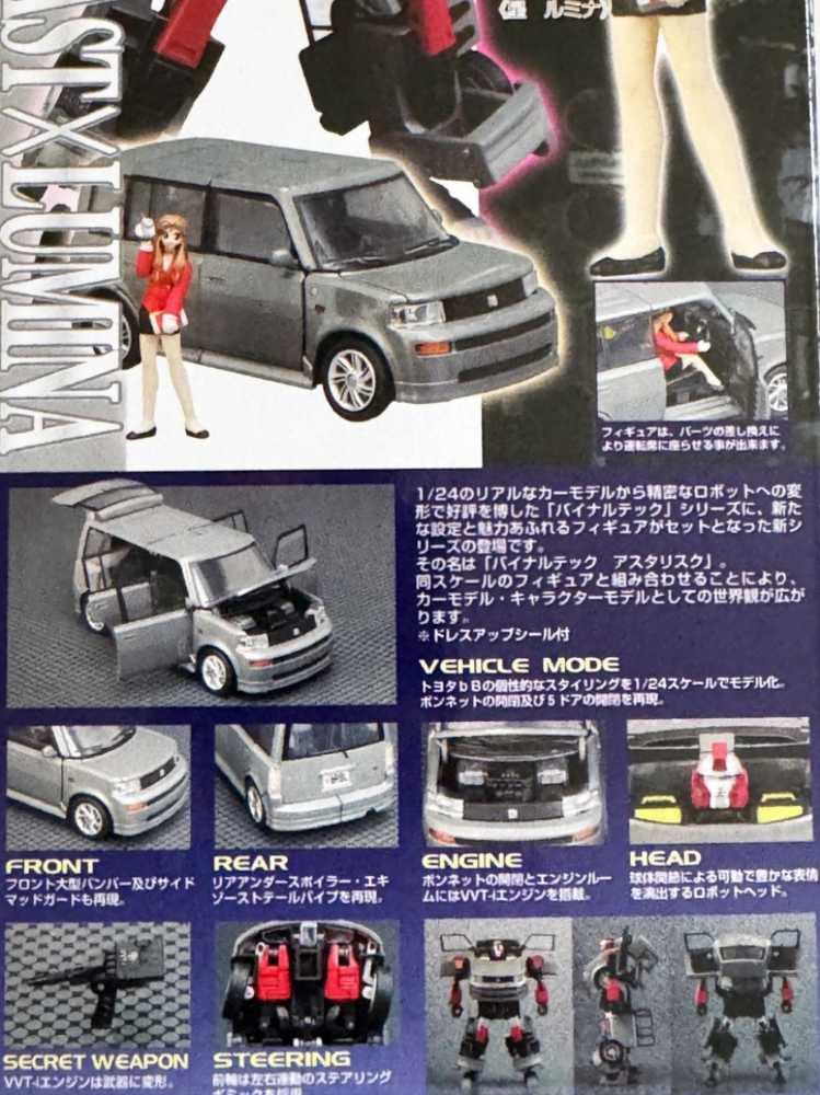 Takara Transformers BTA 03 Broadblast x Lumina 2005 Binaltech Toyota B 1:24 - Takara (Voyager) action figure collectible [Barcode 4904880669004] - Main Image 4