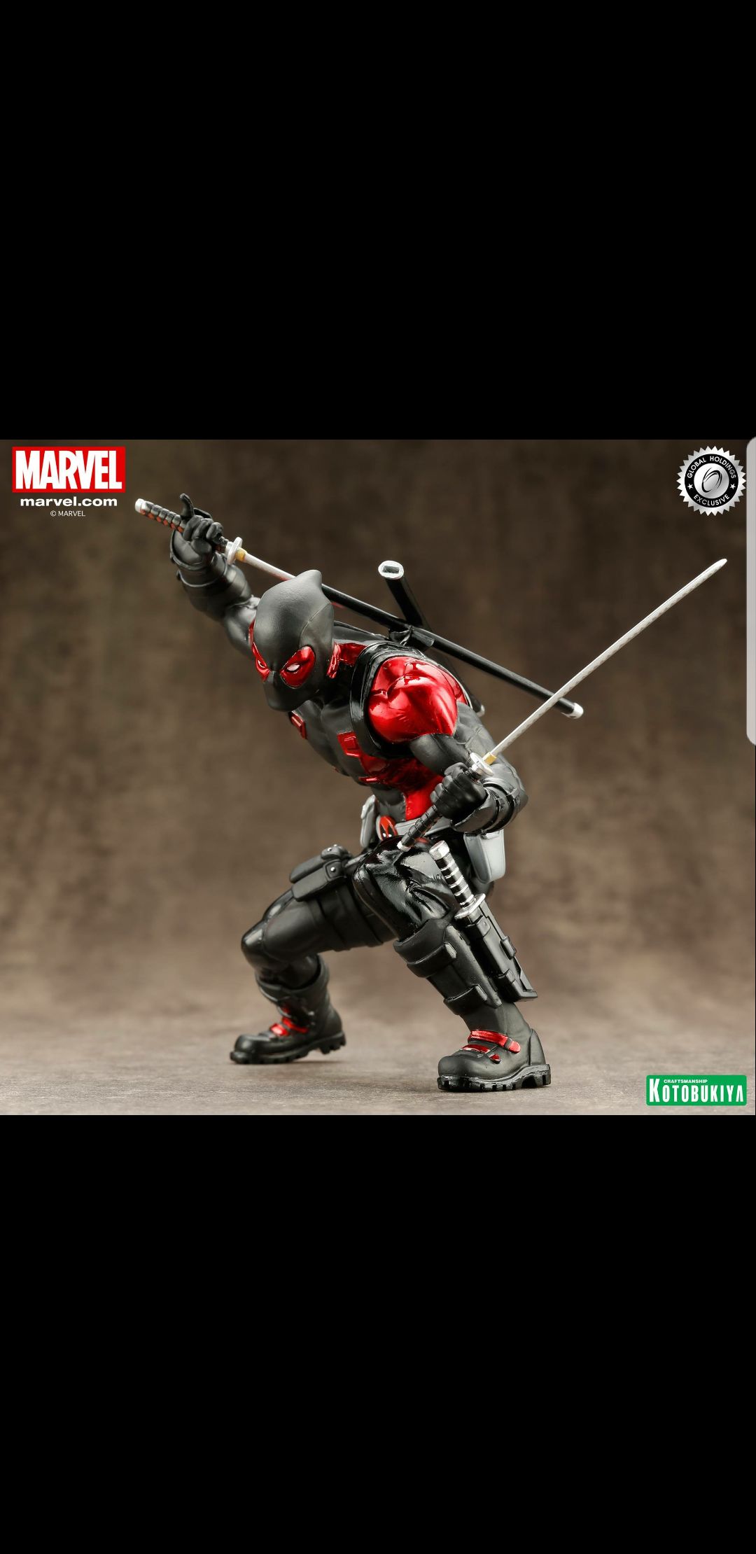 Marvel Now! Deadpool Black Suit  (ArtFX+) action figure collectible [Barcode 4934054093205] - Main Image 2
