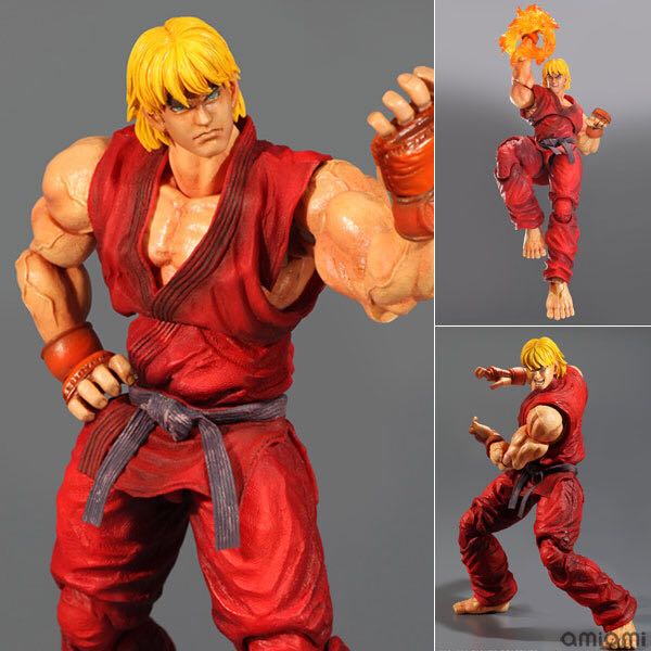 Play Arts Street Fighter Vol1 Ken 8” Square Enix - Square Enix (Street Fighter) action figure collectible [Barcode 4988601318792] - Main Image 2