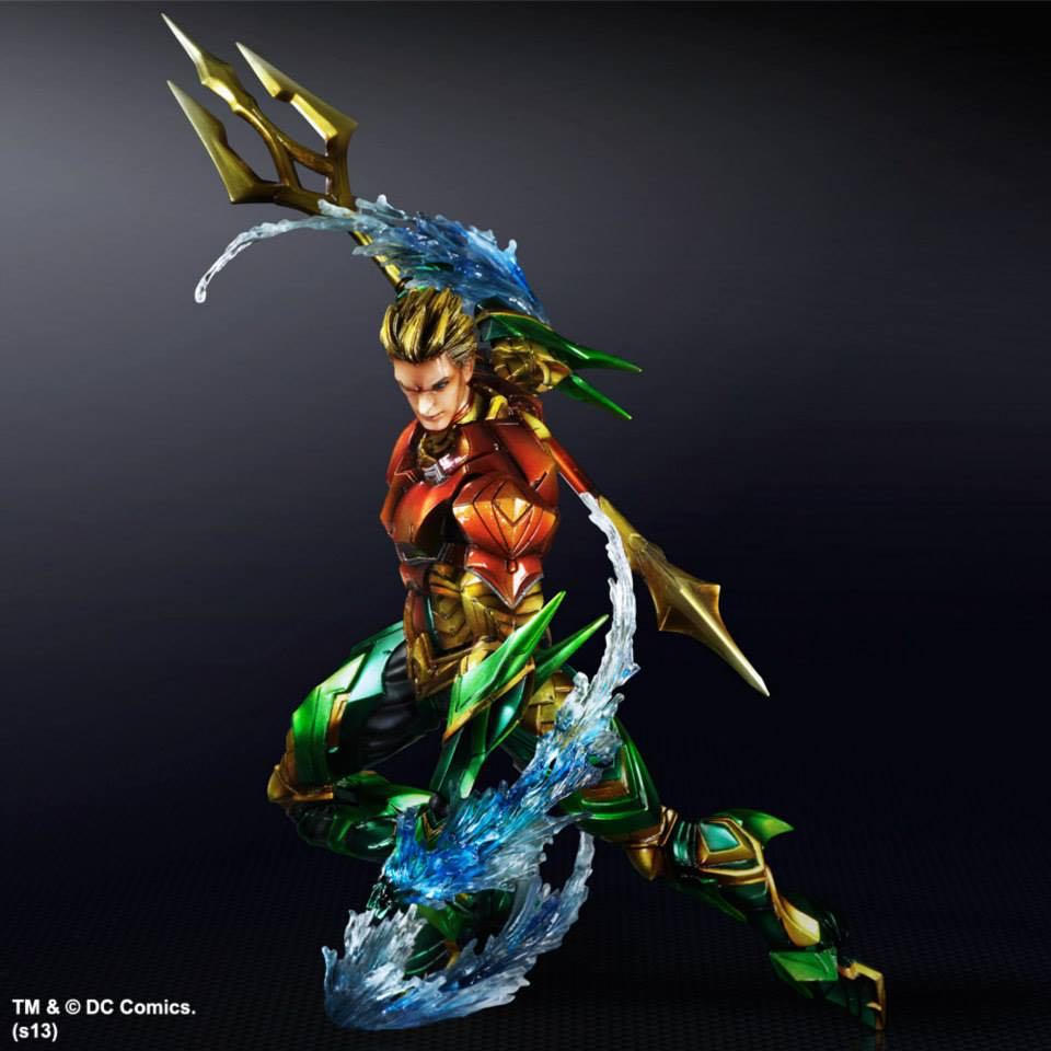 Square Enix Play Arts Kai No. 8 Aquaman Action Figure 9.5” Tall  action figure collectible [Barcode 4988601320283] - Main Image 2