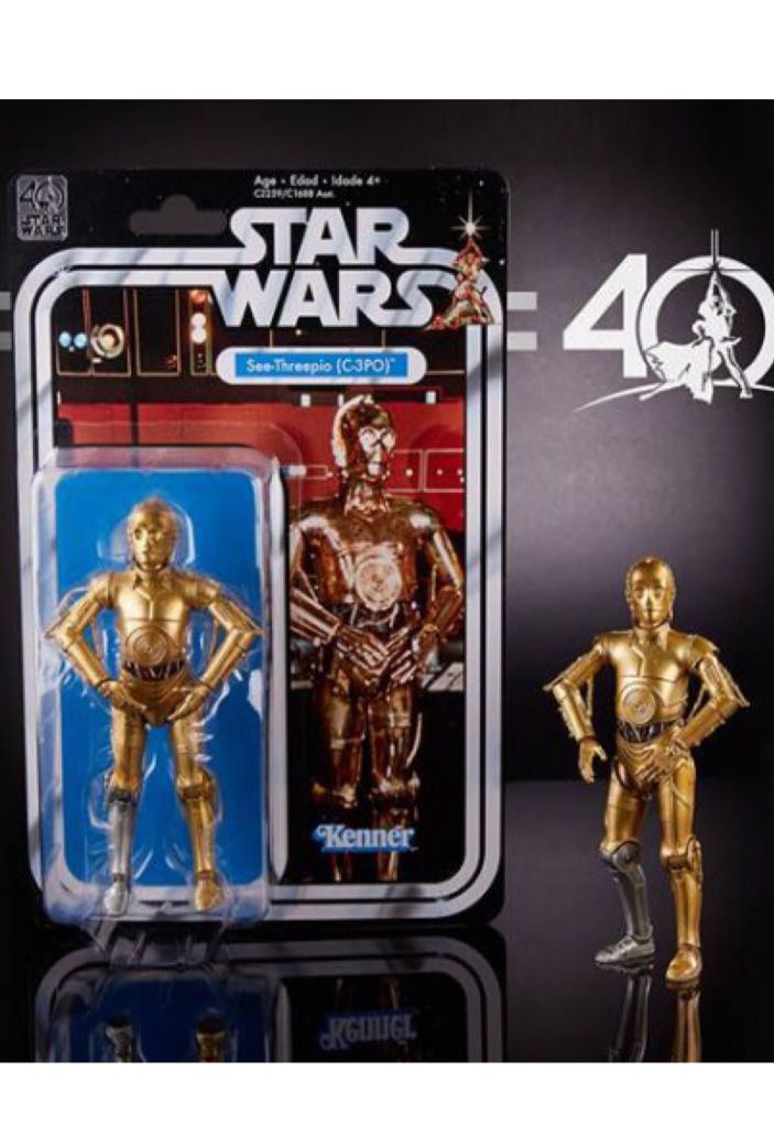 C-3PO - Hasbro (Star Wars 40th Anniversary 6” Black Series) action figure collectible [Barcode 5010993396580] - Main Image 2