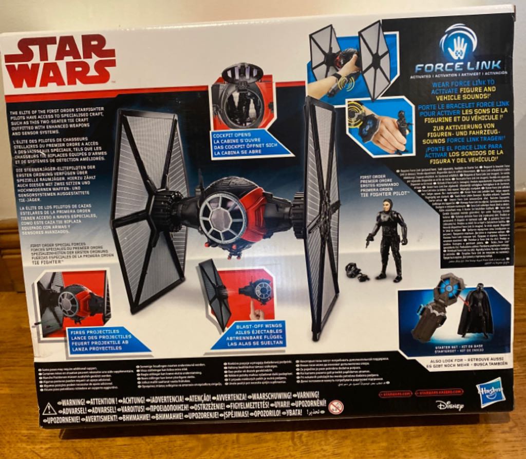 2017 ASDA Exclusive First Order Special Forces Tie Fighter - Disney / Hasbro (Star Wars - Episode 8 TLJ) action figure collectible [Barcode 5010993423217] - Main Image 2