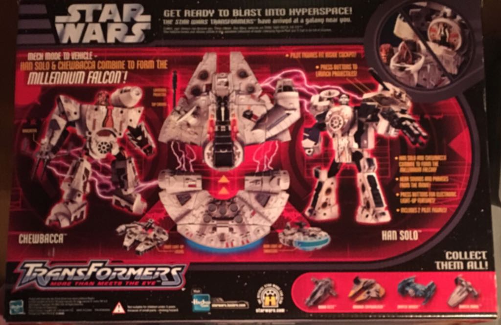 Combine Han Solo & Chewbacca To Millennium Falcon - Disney Hasbro (Star Wars - Transformers Crossovers) action figure collectible [Barcode 5010994152116] - Main Image 2