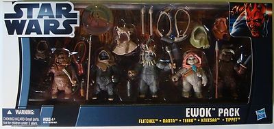 Ewoks: Flitchee, Nanta, Teebo, Kneesaa, Tippet - Hasbro (Star Wars: Movie Heroes) action figure collectible [Barcode 5010994657192] - Main Image 2