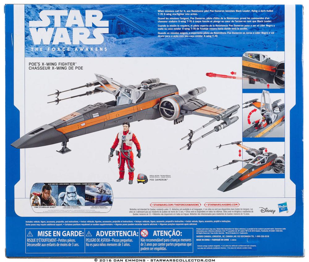 Poe’s X-wing Fighter & Poe Dameron - Disney / Hasbro (Episode VII: The Force Awakens) action figure collectible [Barcode 5010994916473] - Main Image 4