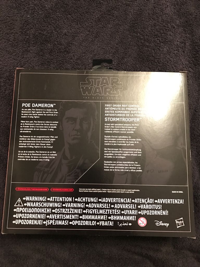 (D) Poe Dameron & Riot Control Stormtrooper - Hasbro (Star Wars Black 6”) (Starwars Black 6 inch) action figure collectible [Barcode 5010994921132] - Main Image 2