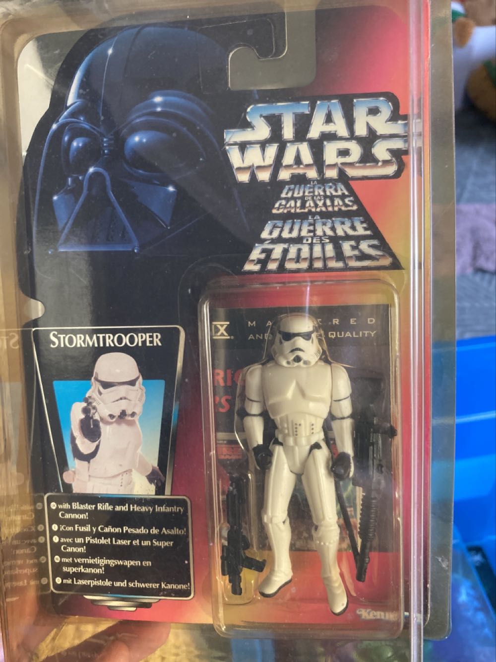 POTF - Stormtrooper - Tri-Logo - Red Card - Kenner (Power Of The Force 1995 Red) action figure collectible [Barcode 5023117294662] - Main Image 2