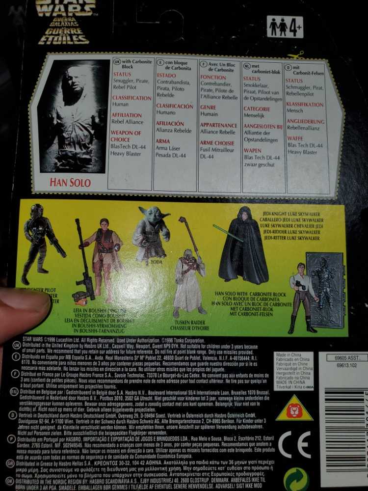 Han Solo With Carbonite Block  (Star Wars Power Of The Force) action figure collectible [Barcode 5023117381645] - Main Image 2