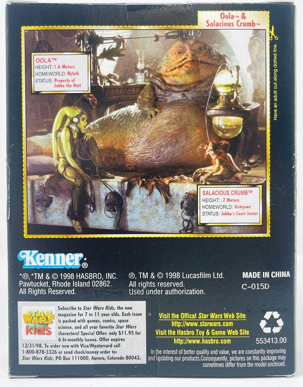 Oola & Salacious Crumb - Kenner (Star Wars) action figure collectible [Barcode 5023117460401] - Main Image 4