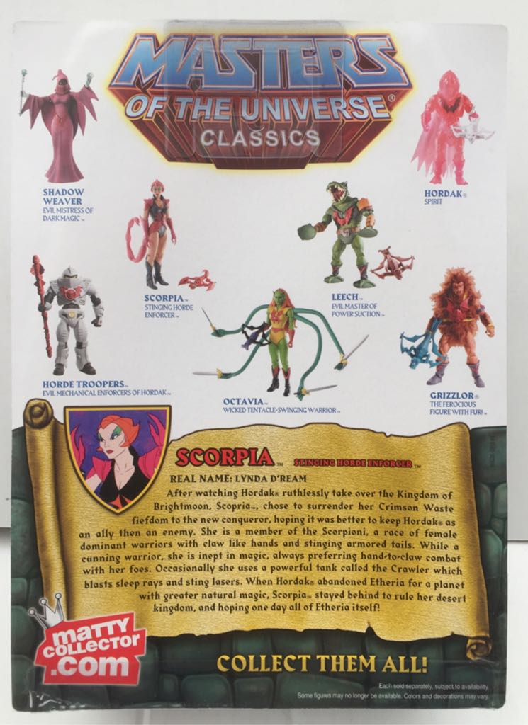 Scorpia - Mattel (MOTU Classics) (Masters Of The Universe Classics) action figure collectible [Barcode 5029736036232] - Main Image 2