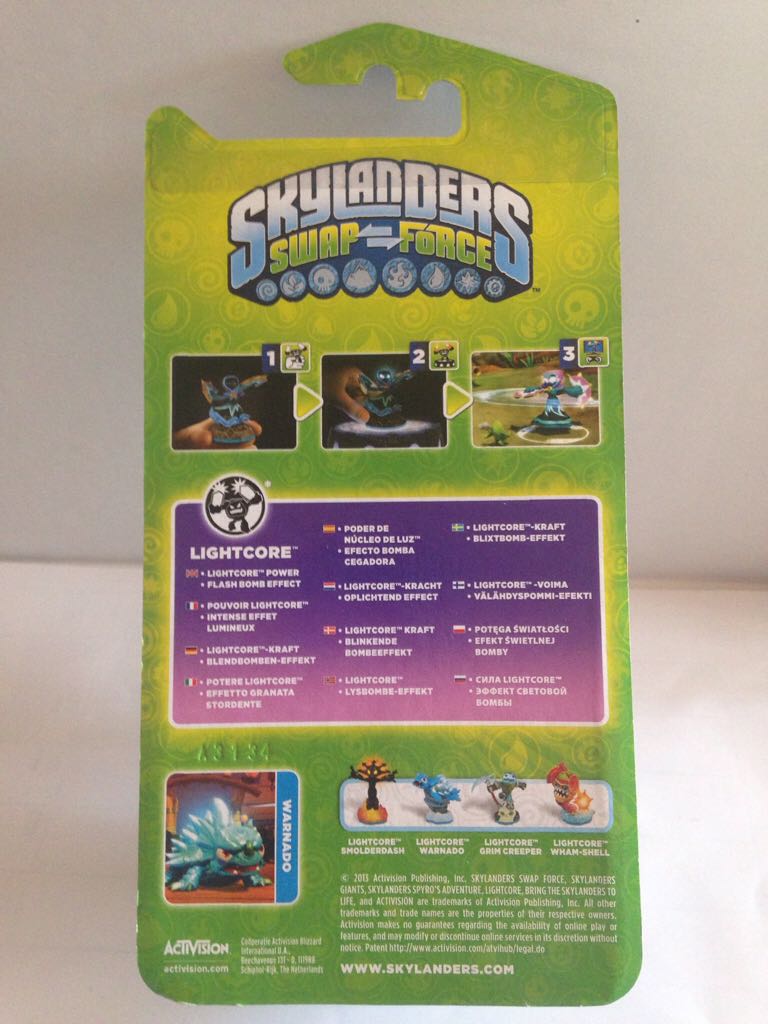 *WARNADO-LIGHTCORE* SKYLANDERS Figure Trap Team/Swap Force/Giants/Spyro’s  action figure collectible [Barcode 5030917128769] - Main Image 2