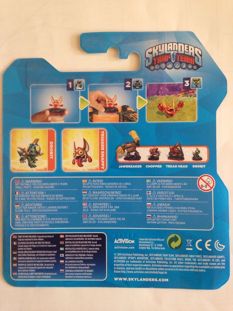 Trap Team Mini Skylanders Drobit & Trigger Snappy  action figure collectible [Barcode 5030917144042] - Main Image 2
