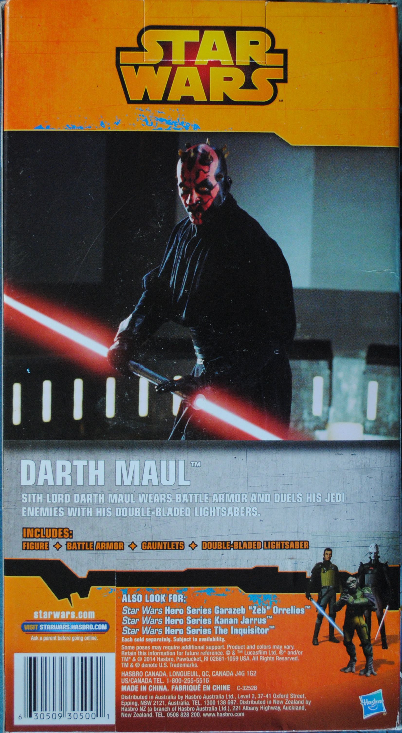 Rebels Figure 12 inch Darth Maul Star Wars SRW - Hasbro (Star Wars Rebels Animated Series) action figure collectible [Barcode 50925001] - Main Image 2