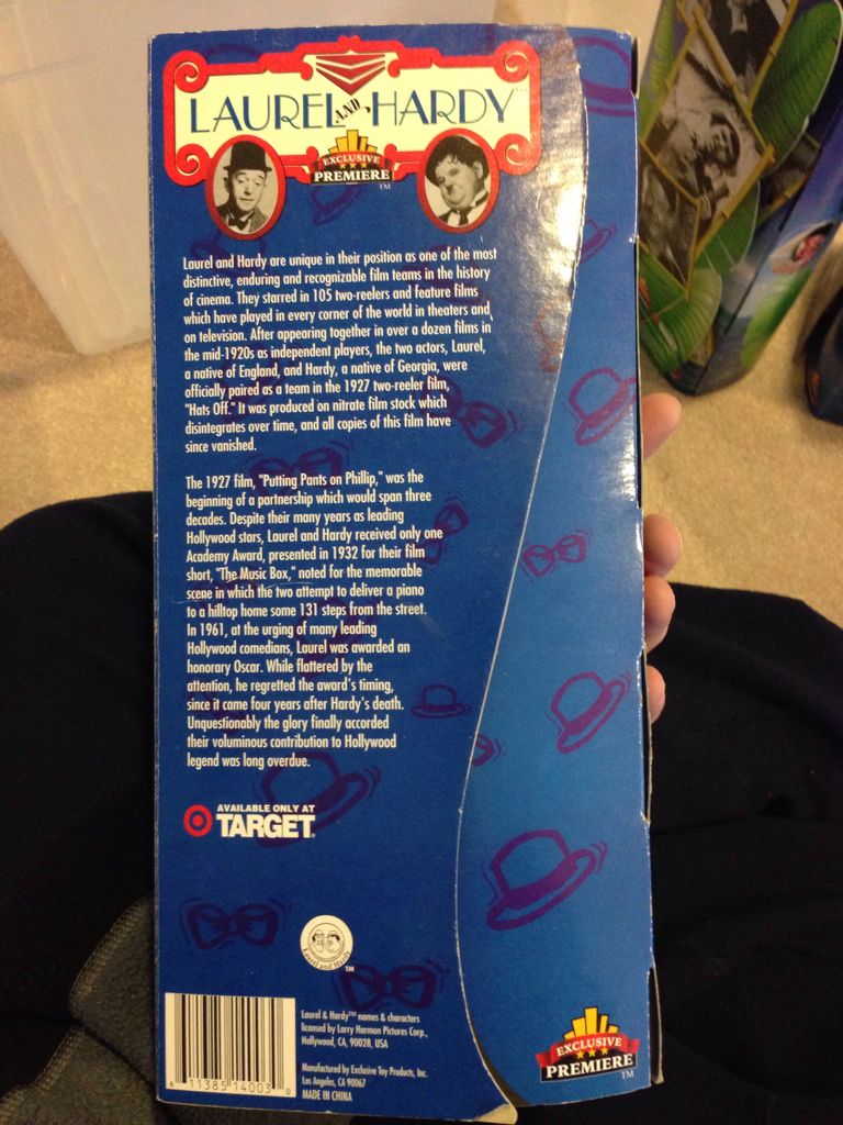 Oliver Hardy  - Exclusive Premiere action figure collectible [Barcode 611385140030] - Main Image 2