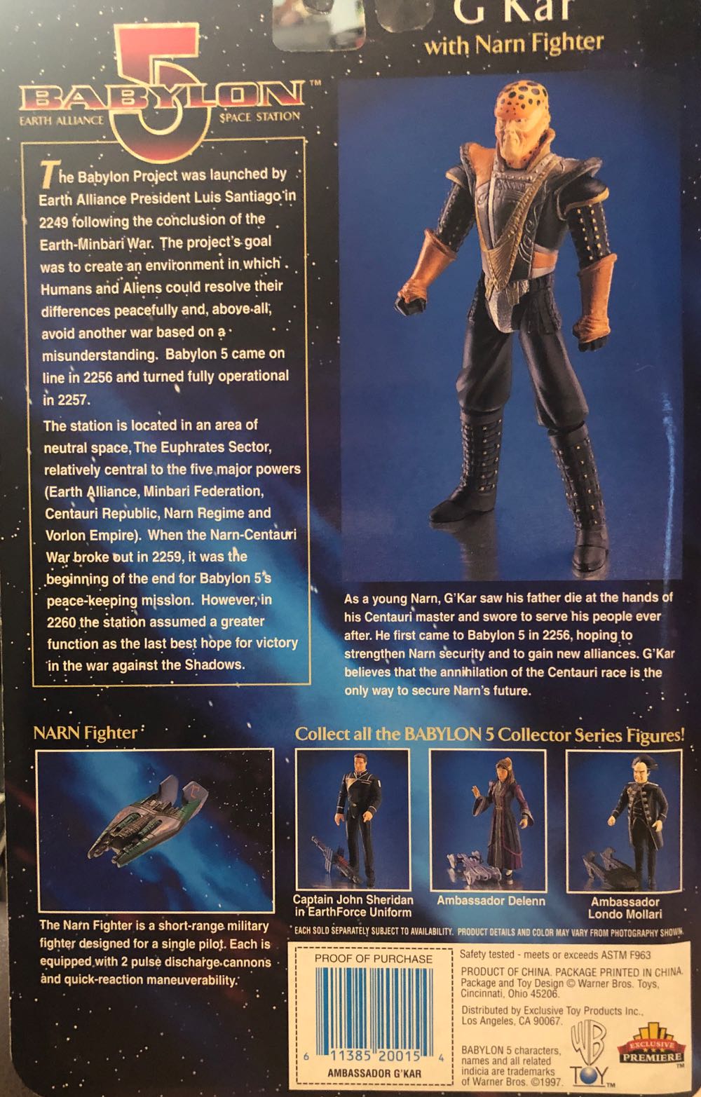 Babylon 5 Ambassador G’Kar - Exclusive Premiere (Babylon 5) action figure collectible [Barcode 611385200154] - Main Image 2