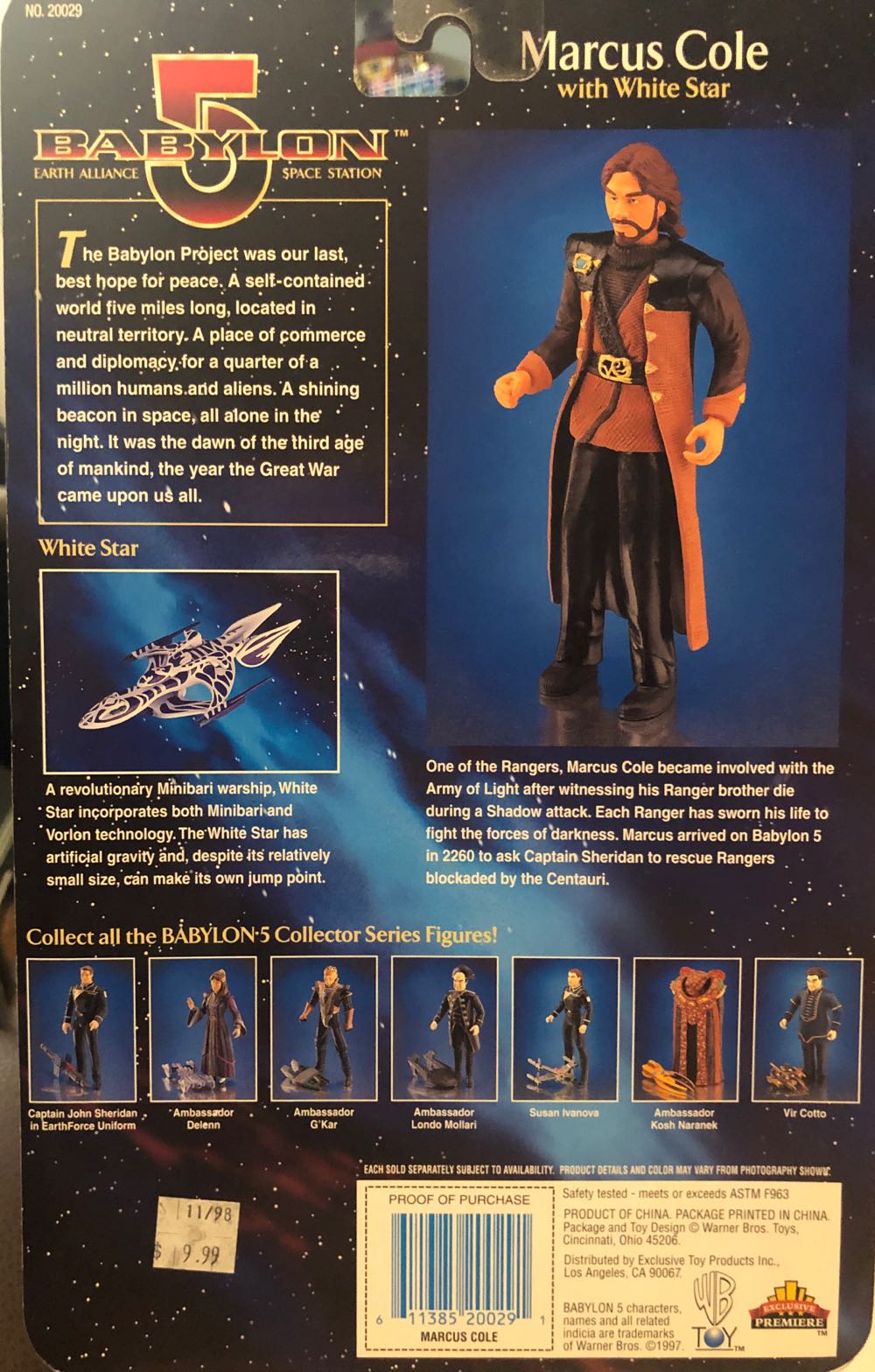 Marcus Cole - Exclusive Premiere (Babylon 5) action figure collectible [Barcode 611385200291] - Main Image 2