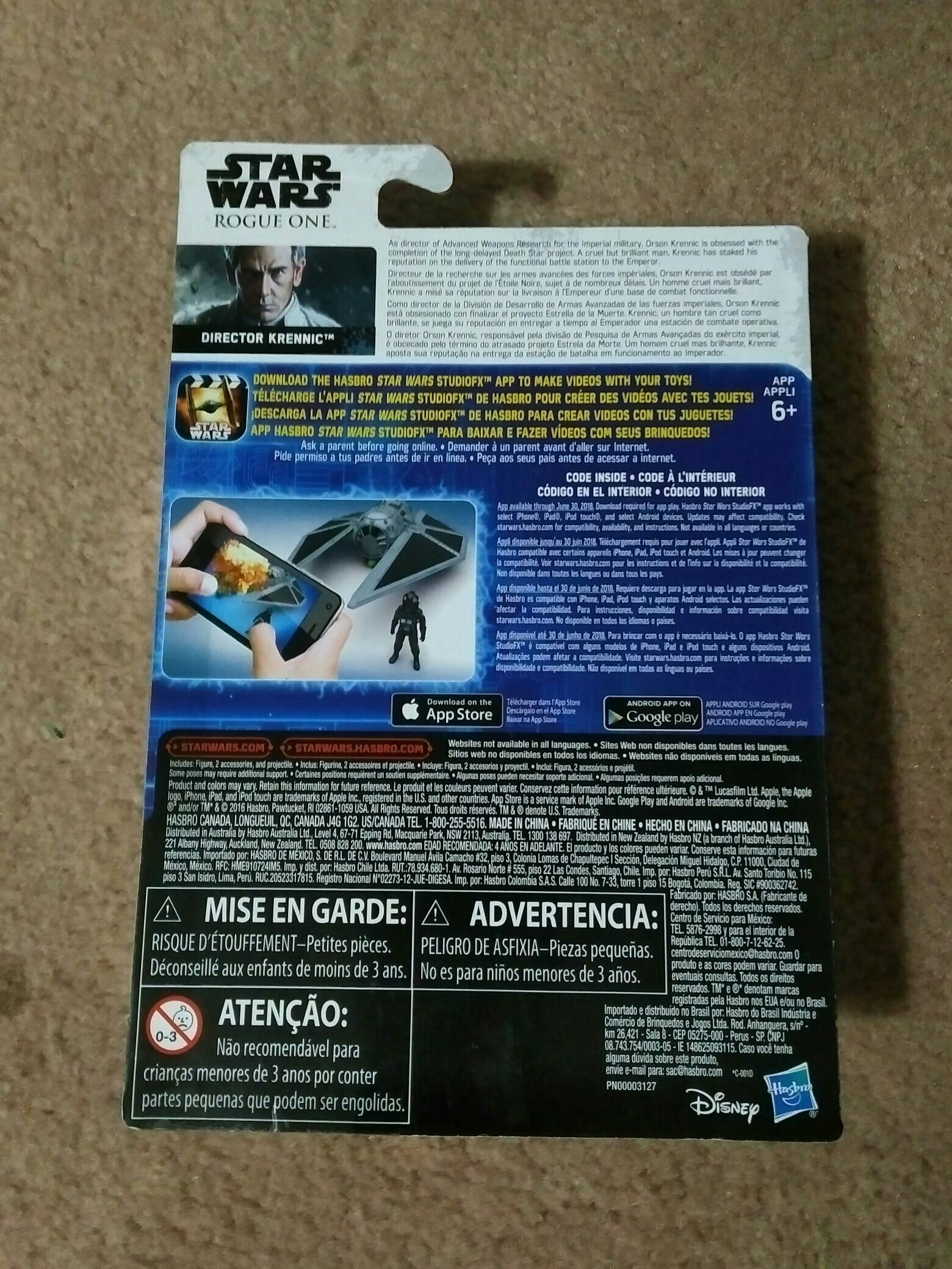 Director Krennig - Disney Hasbro (Star Wars Rogue One) action figure collectible [Barcode 630500410476] - Main Image 2