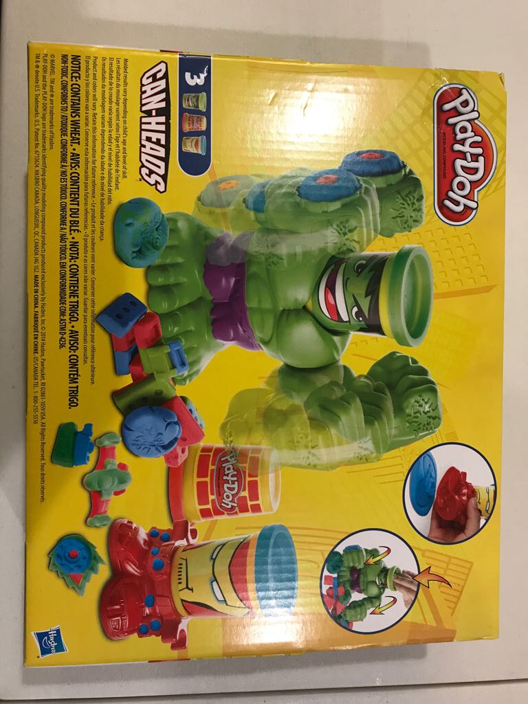 Play-Doh Smashdown Hulk - Can Heads  action figure collectible [Barcode 630509262434] - Main Image 2