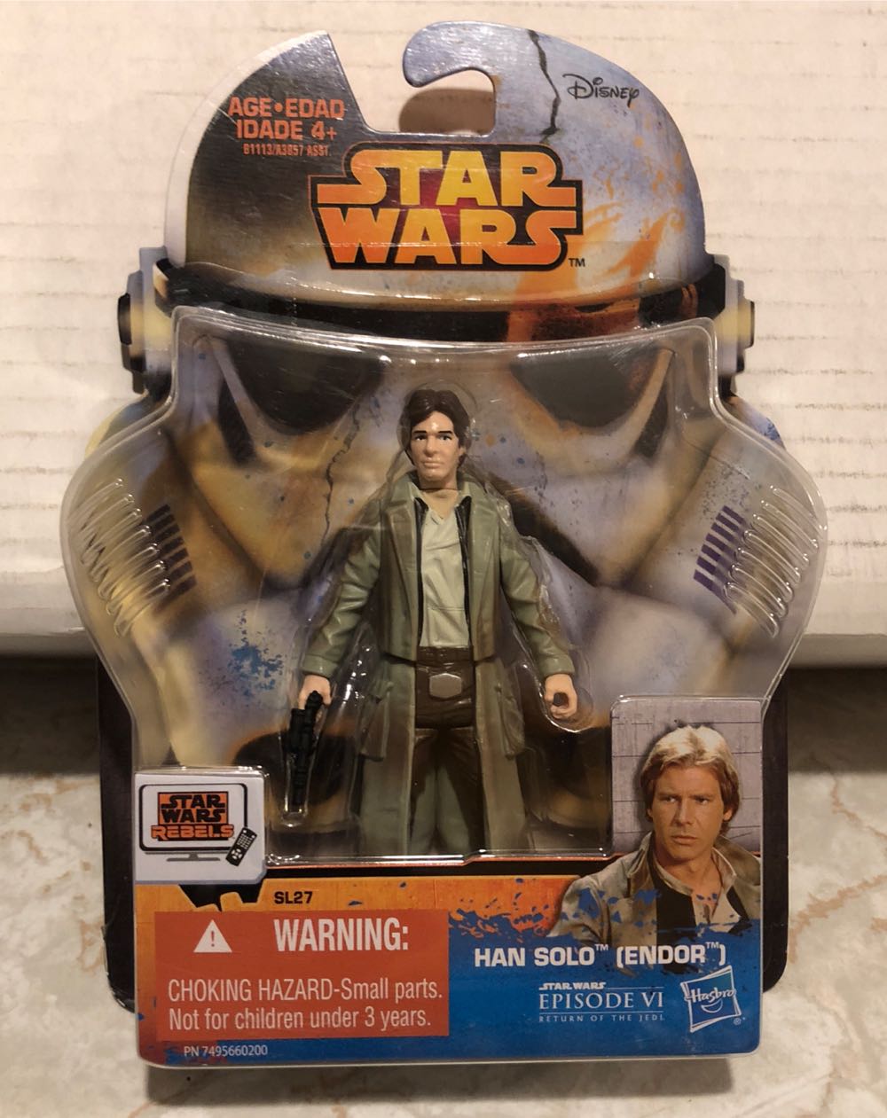 SL27 Han Solo (Endor) - Hasbro (2014 Rebels Saga Legends) action figure collectible [Barcode 630509283620] - Main Image 3
