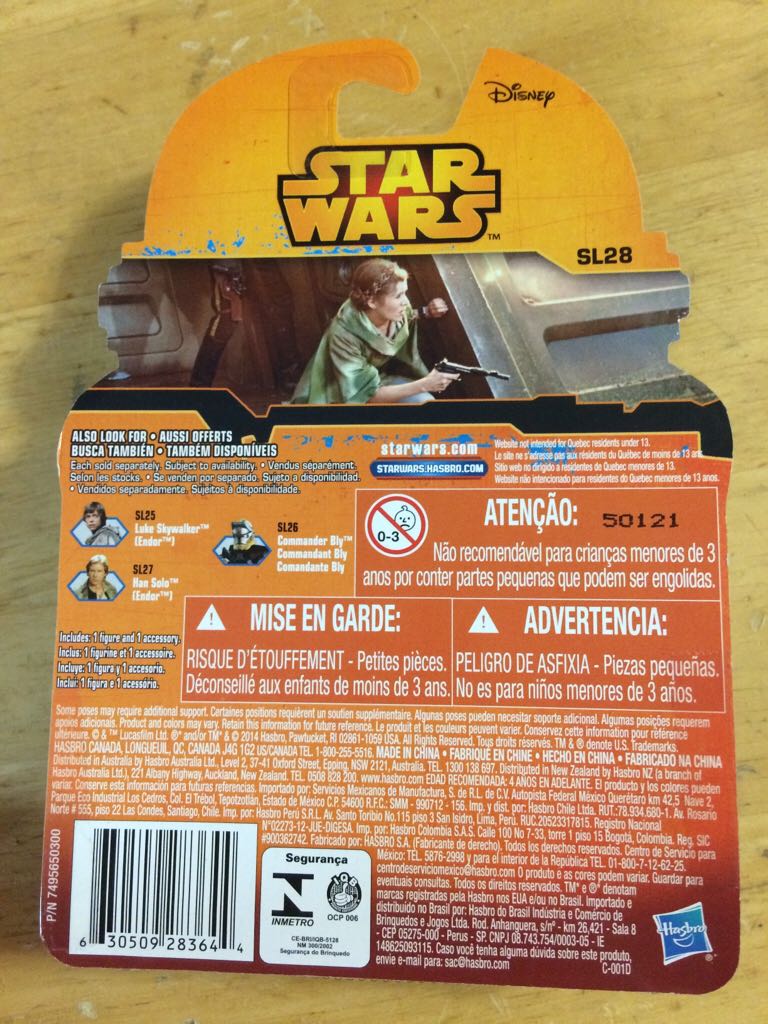 Princess Leia in Poncho (SL28) - Hasbro (Return Of The Jedi) action figure collectible [Barcode 630509283644] - Main Image 2