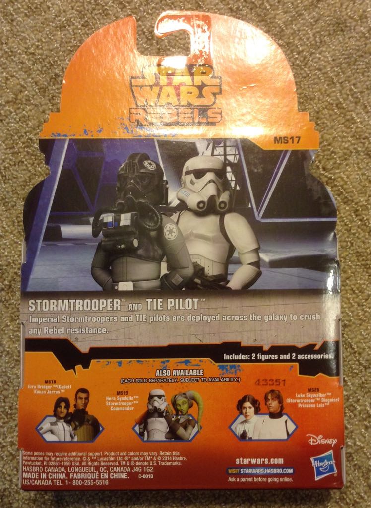 TIE Pilot & Sabine Wren - Disney / Hasbro (Rebels Saga Legends (Mission Series)) action figure collectible [Barcode 630509283750] - Main Image 2