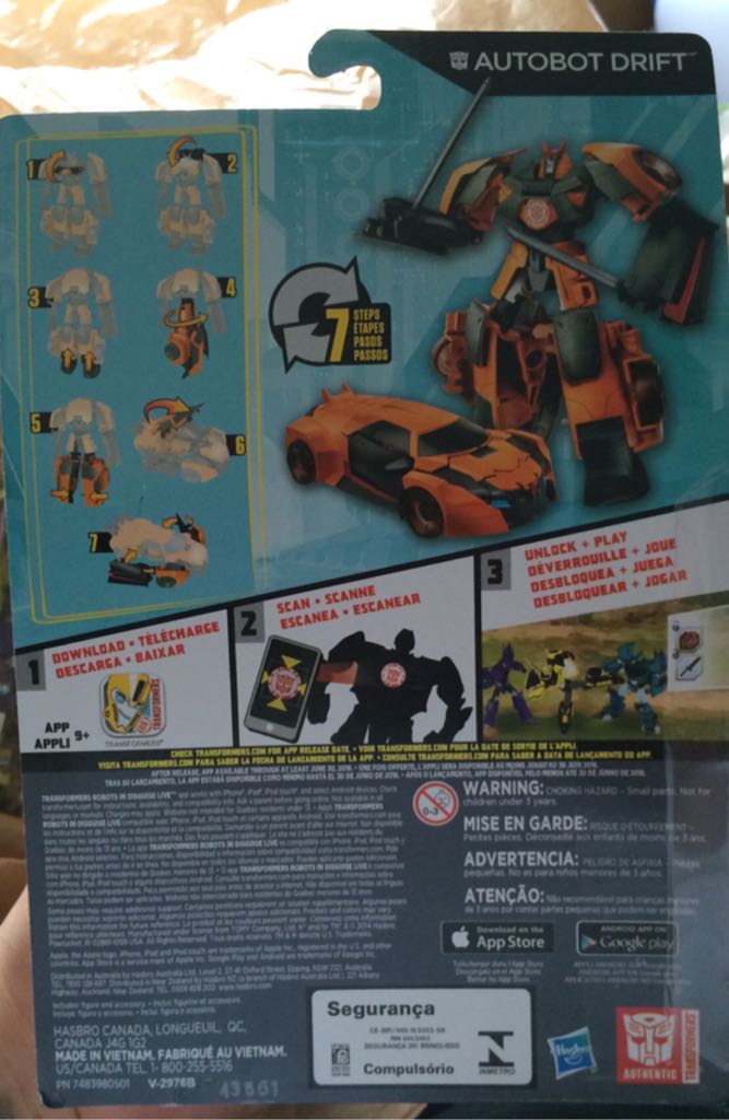 Drift (RID 2015) - Hasbro (Transformers Robots In Disguise) action figure collectible [Barcode 630509283811] - Main Image 2