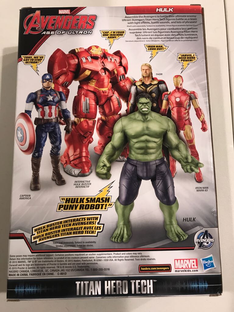 Avengers Age Of Ultron Titan Hero Tech - Hulk  action figure collectible [Barcode 630509283934] - Main Image 2