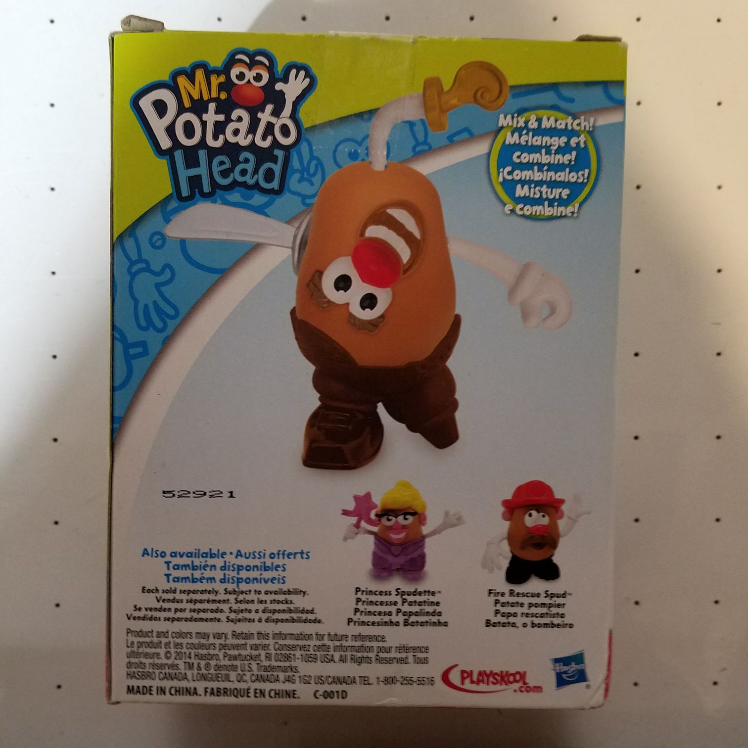 Mr Potato Head Sea Pirate Spud 4” - Playskool/Hasbro action figure collectible [Barcode 630509289561] - Main Image 2