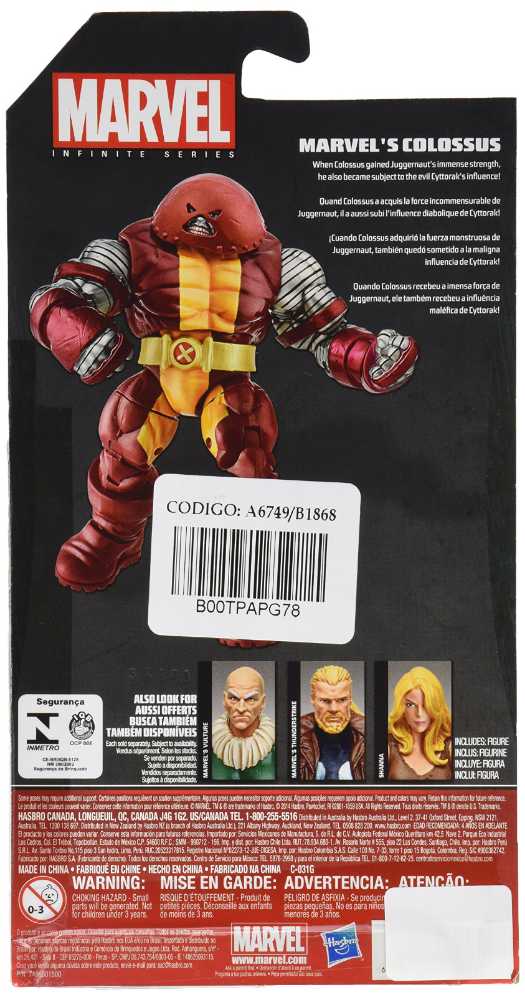 Marvel Infinite Series Colossus (Juggernaut) With Cain Marko Head (Variant Maybe????) - Hasbro (Marvel Infinite Series) action figure collectible [Barcode 630509300754] - Main Image 4