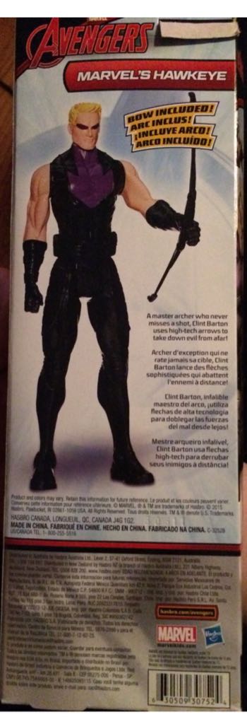Hawkeye  - Hasbro (Marvel Titan Hero Series) action figure collectible [Barcode 630509307524] - Main Image 2